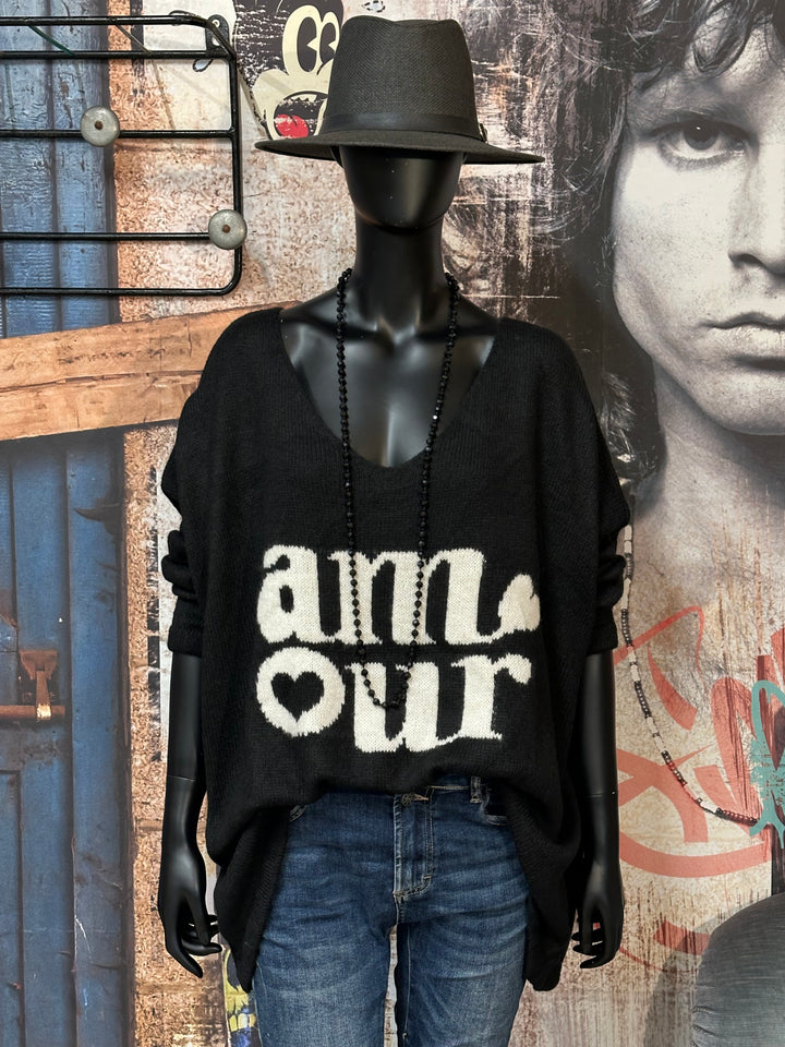 Oversize-Strickpullover "Amour" (44/50) MADE IN 🇮🇹