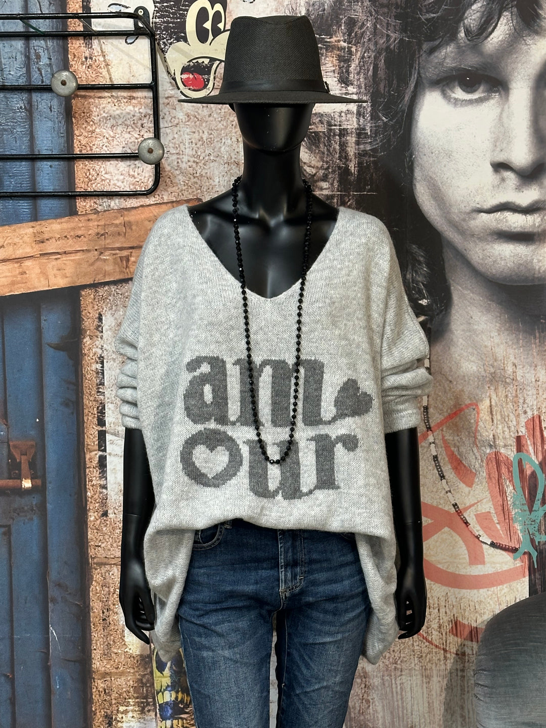 Oversize-Strickpullover "Amour" (44/50) MADE IN 🇮🇹