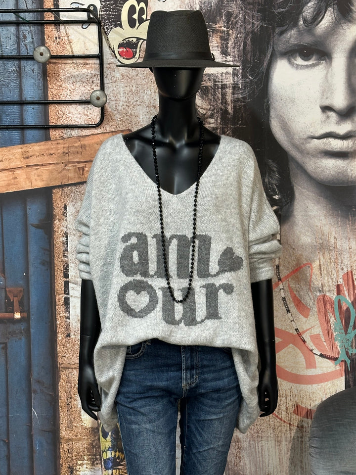 Oversize-Strickpullover "Amour" (44/50) MADE IN 🇮🇹