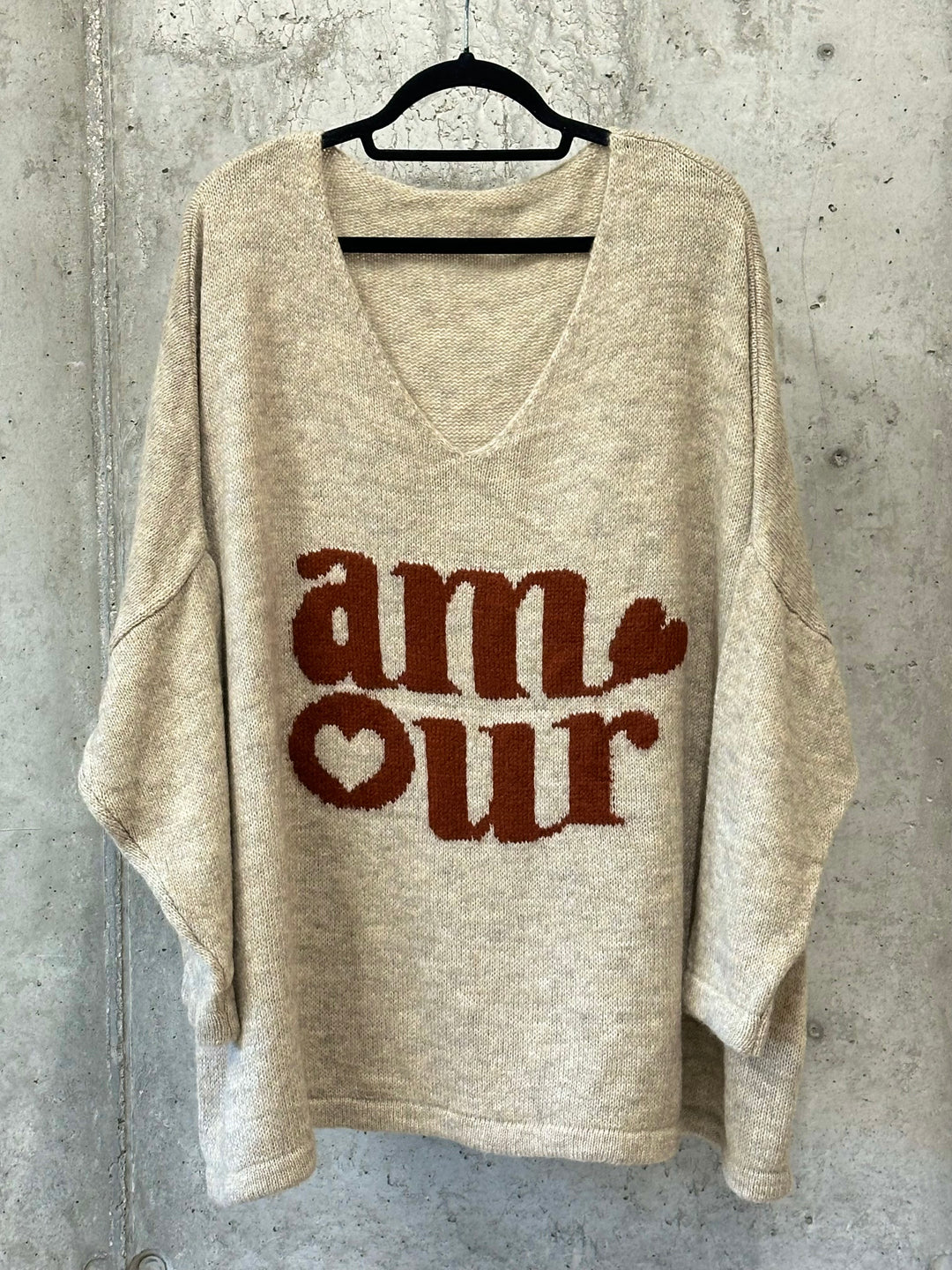 Oversize-Strickpullover "Amour" (44/50) MADE IN 🇮🇹