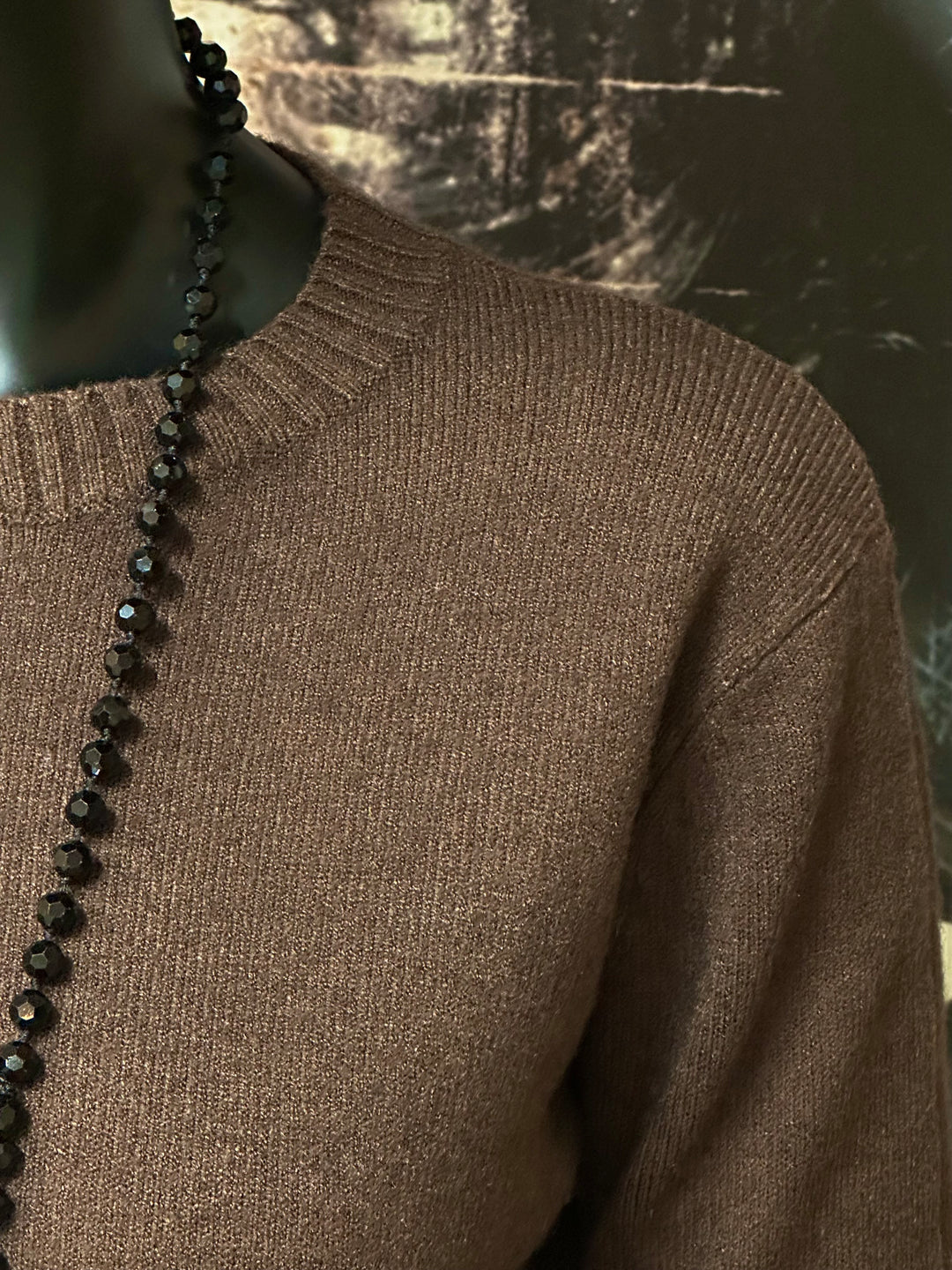 Unifarbener Kurzpullover mit Rundhalsausschnitt (34/38)