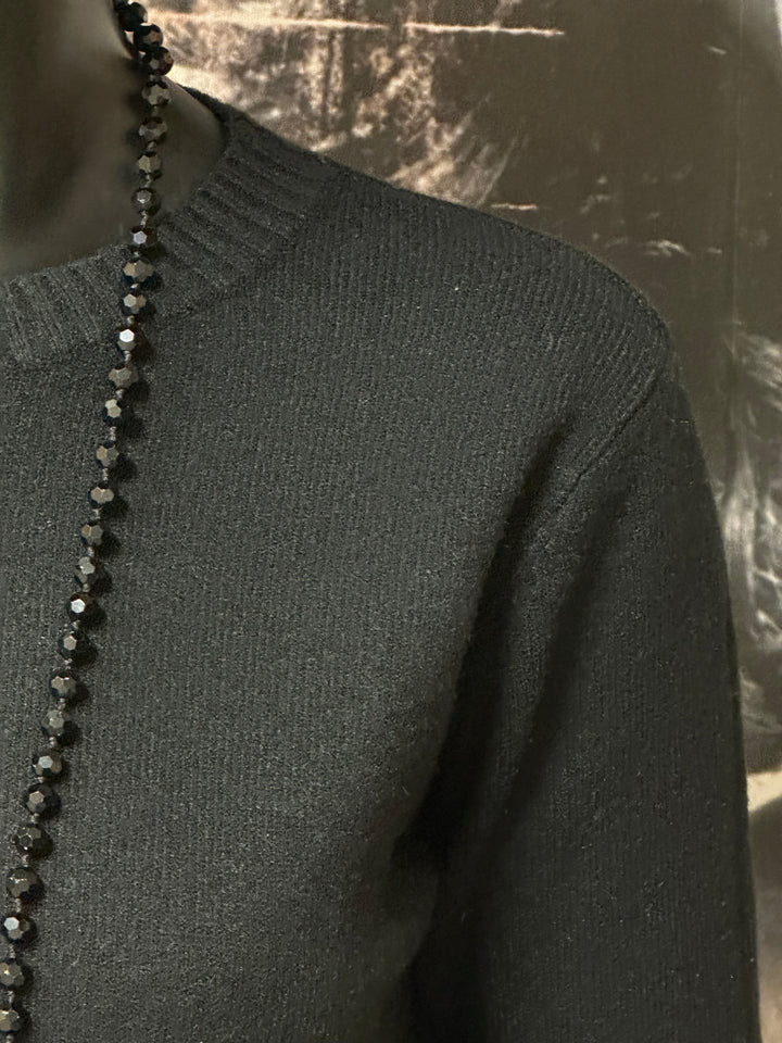 Unifarbener Kurzpullover mit Rundhalsausschnitt (34/38)