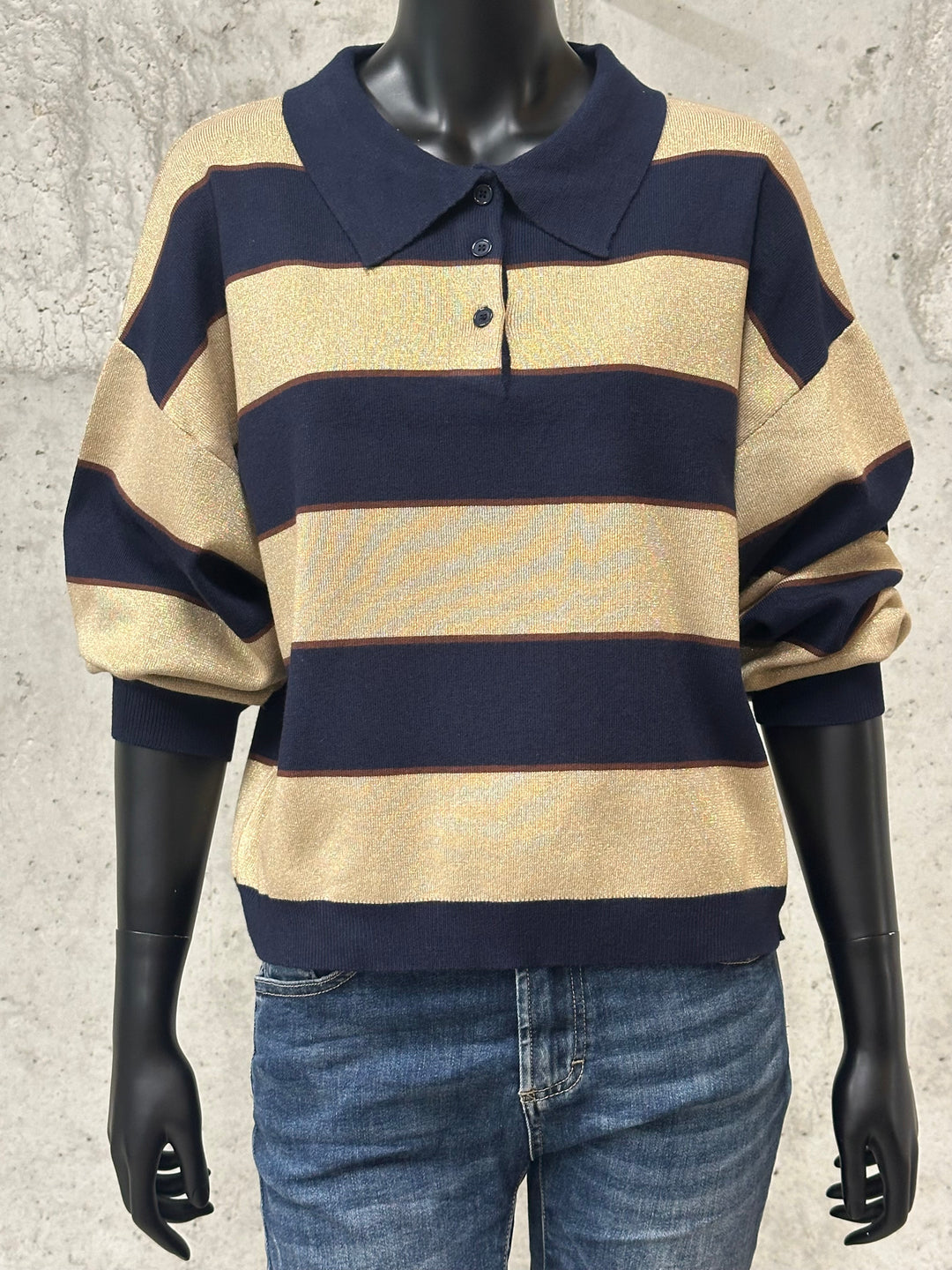 Pull col polo "Aurélien" 100% viscose (38/42)