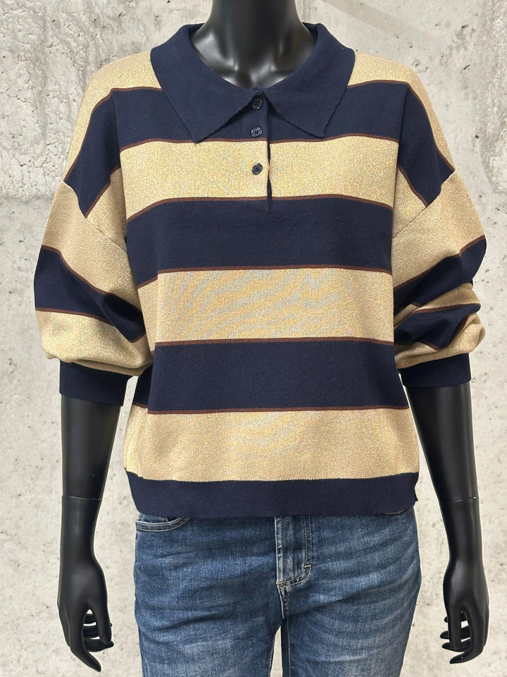 Pull col polo "Aurélien" 100% viscose (38/42)