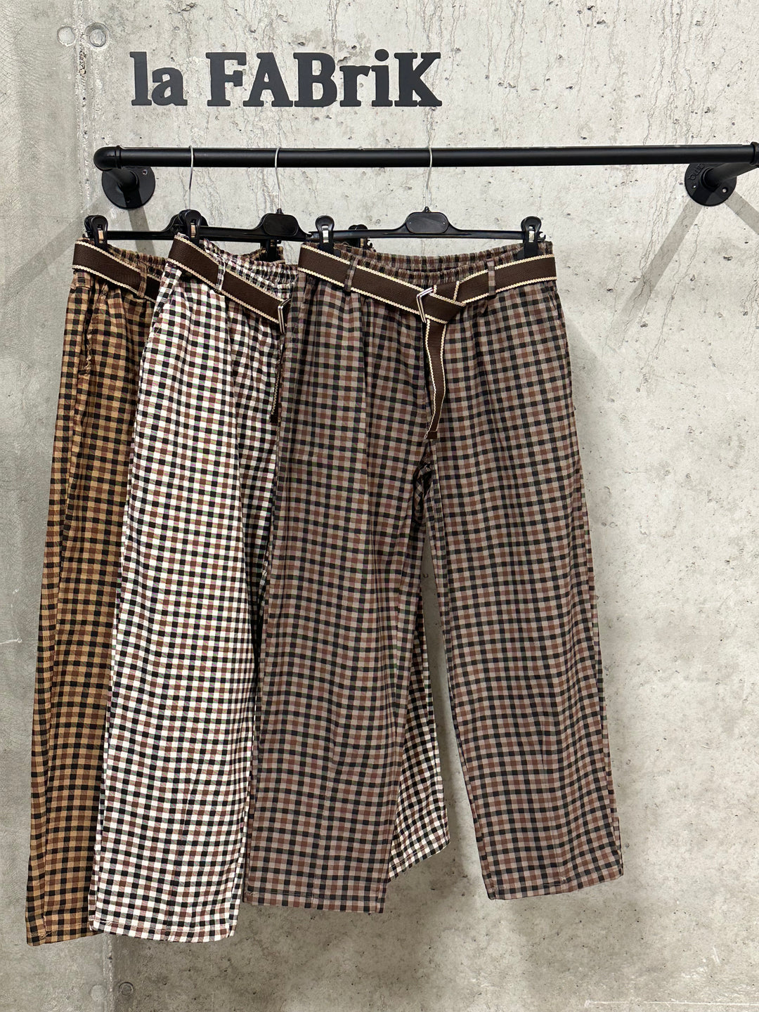 Pantalon/jogg à carreaux "Dario" taille élastique (42/46) MADE IN ITALY