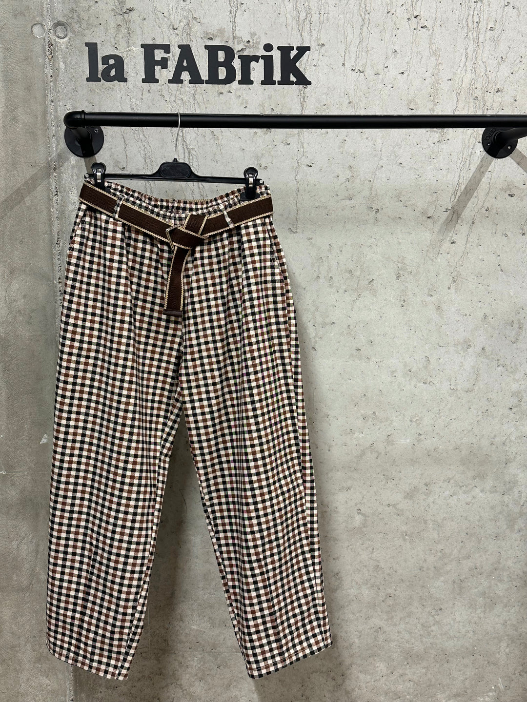 Pantalon/jogg à carreaux "Dario" taille élastique (42/46) MADE IN ITALY