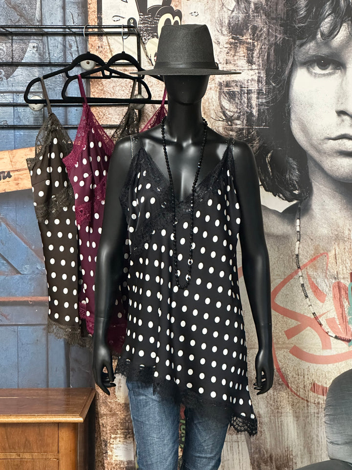 Asymmetrisches gepunktetes Caraco aus Seide & Viskose (42/46) MADE IN 🇮🇹