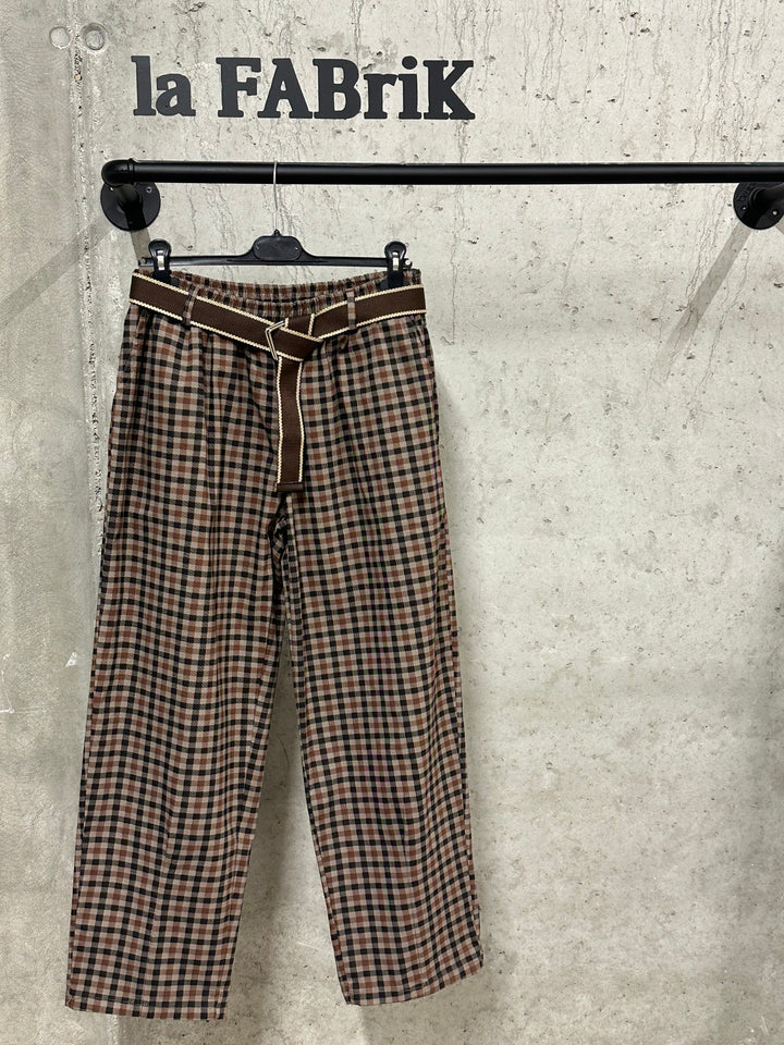 Pantalon/jogg à carreaux "Dario" taille élastique (42/46) MADE IN ITALY