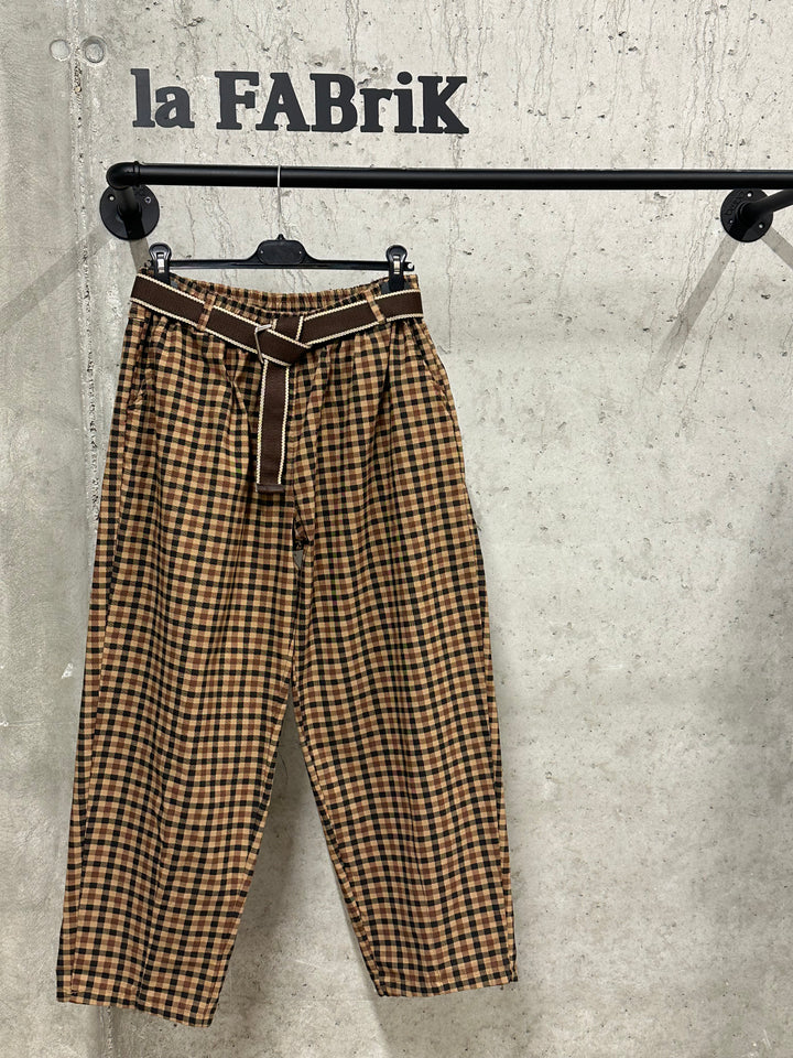 Pantalon/jogg à carreaux "Dario" taille élastique (42/46) MADE IN ITALY