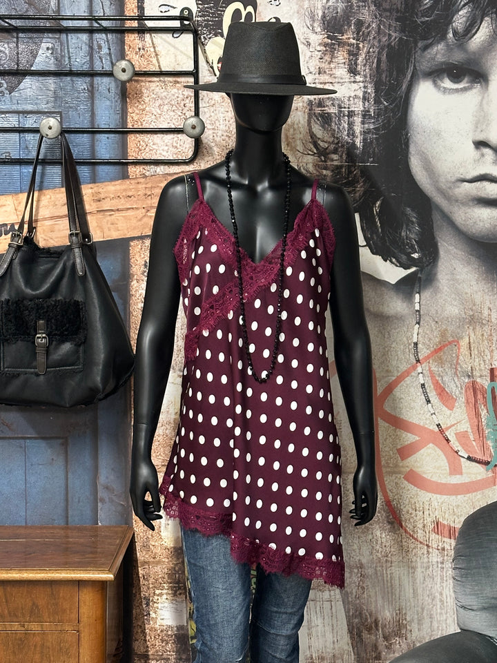 Asymmetrisches gepunktetes Caraco aus Seide & Viskose (42/46) MADE IN 🇮🇹