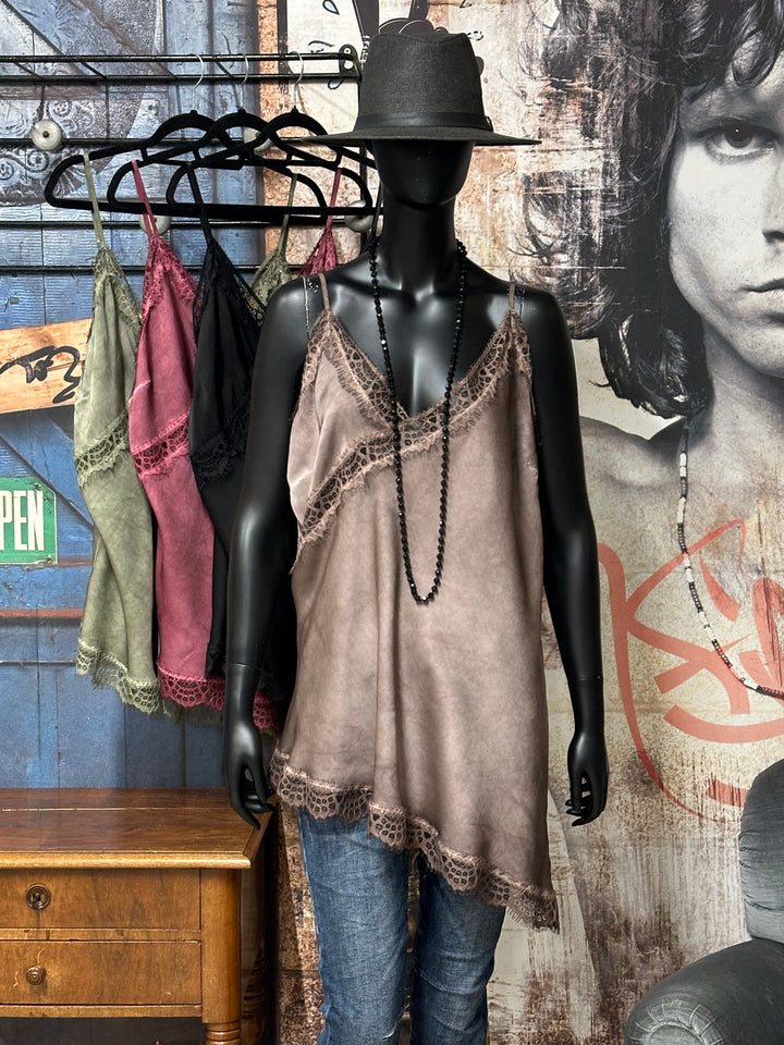 Asymmetrisches einfarbiges Caraco aus Seide & Viskose (42/46) MADE IN 🇮🇹