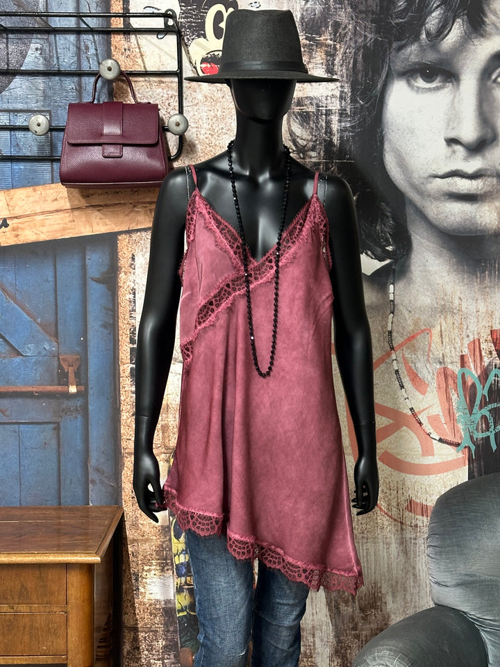 Asymmetrisches einfarbiges Caraco aus Seide & Viskose (42/46) MADE IN 🇮🇹