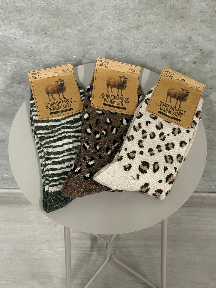 Trio de chaussettes "Aya" douce &amp; scintillante