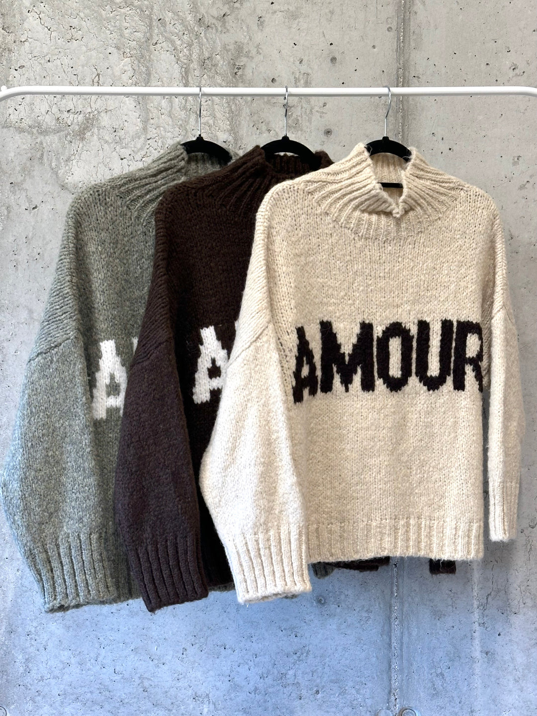 Strickpullover "AMOUR" Schornsteinkragen (38/42) MADE IN 🇮🇹