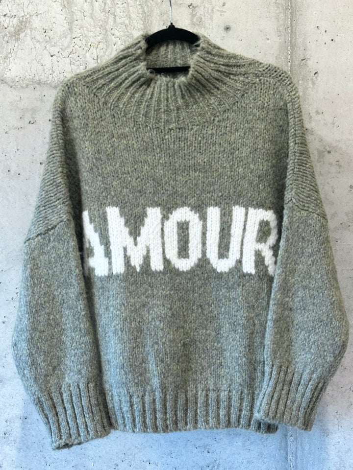 Strickpullover "AMOUR" Schornsteinkragen (38/42) MADE IN 🇮🇹