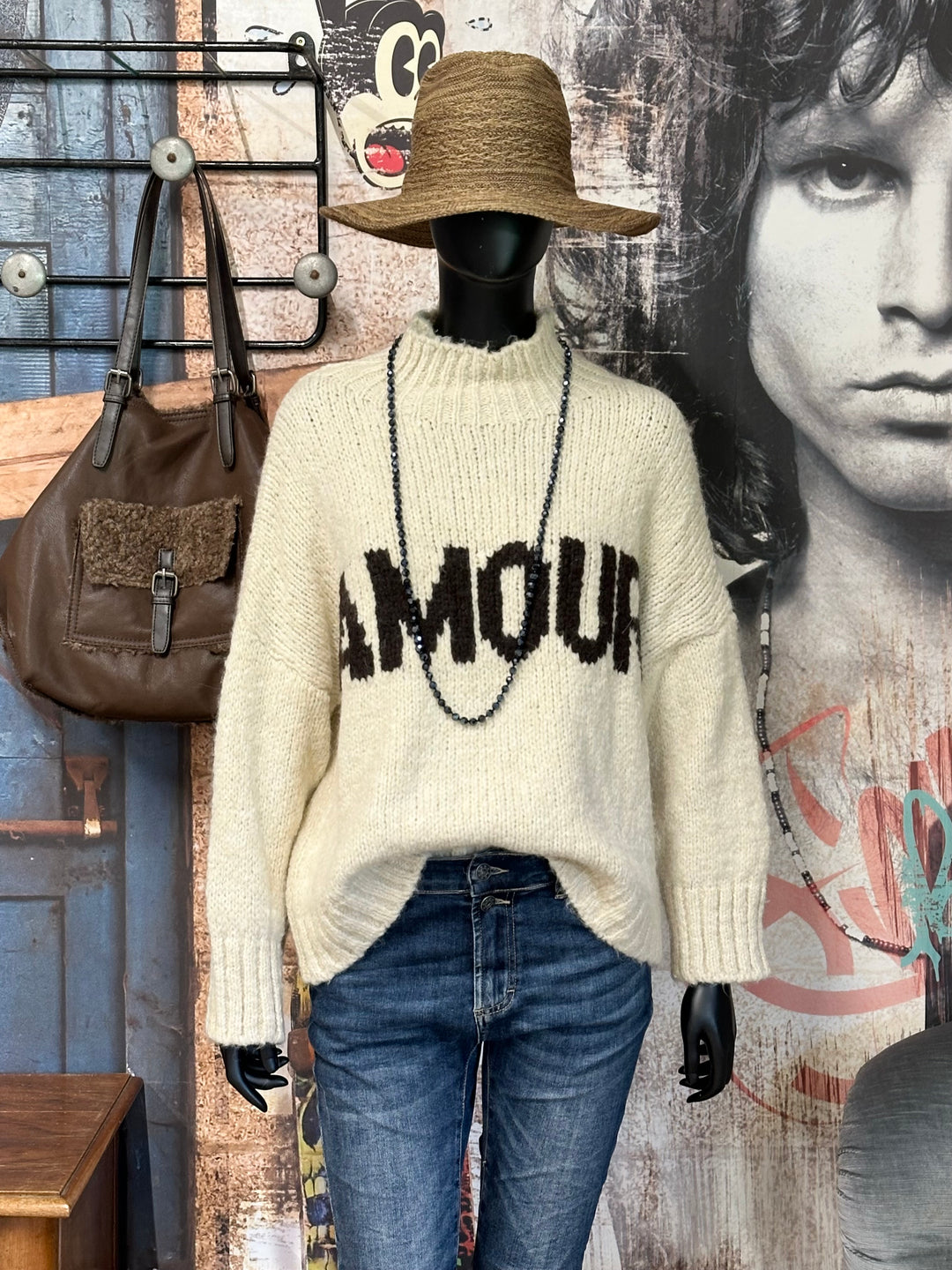 Strickpullover "AMOUR" Schornsteinkragen (38/42) MADE IN 🇮🇹