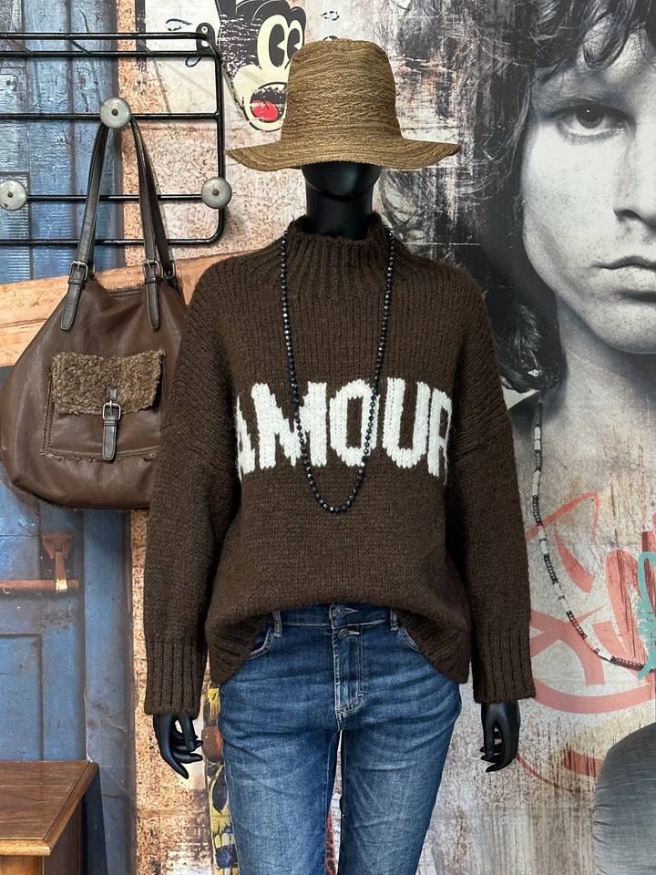 Strickpullover "AMOUR" Schornsteinkragen (38/42) MADE IN 🇮🇹