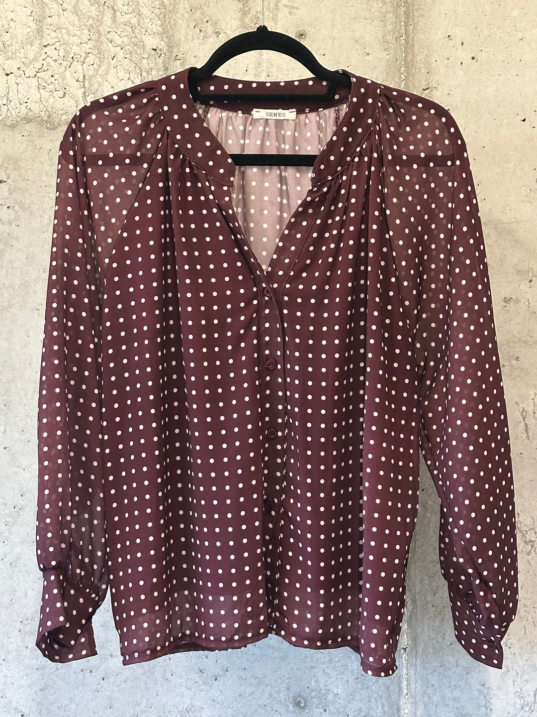Ultra fließende Bluse mit Punkten (38/42) MADE IN 🇮🇹