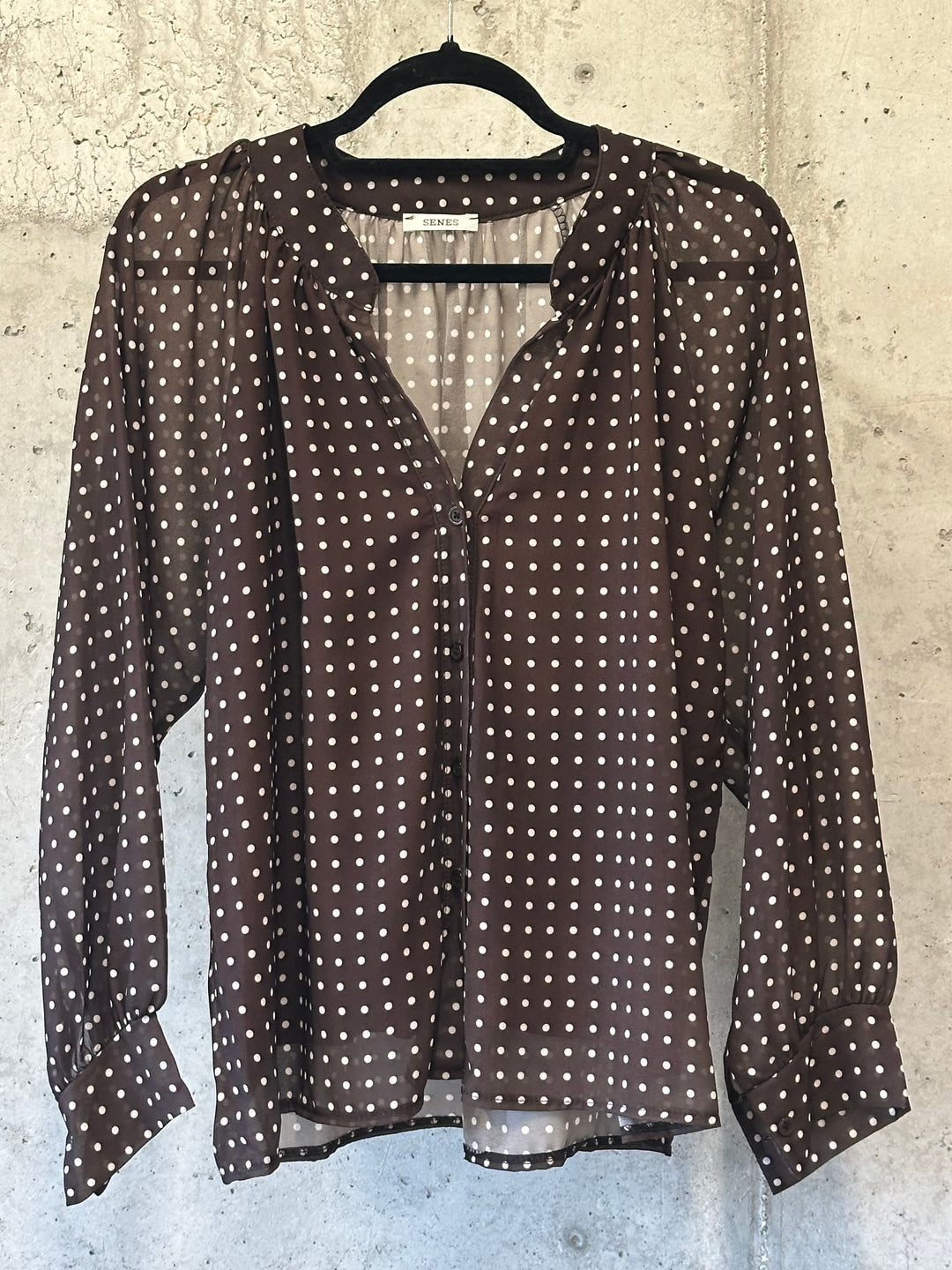 Ultra fließende Bluse mit Punkten (38/42) MADE IN 🇮🇹