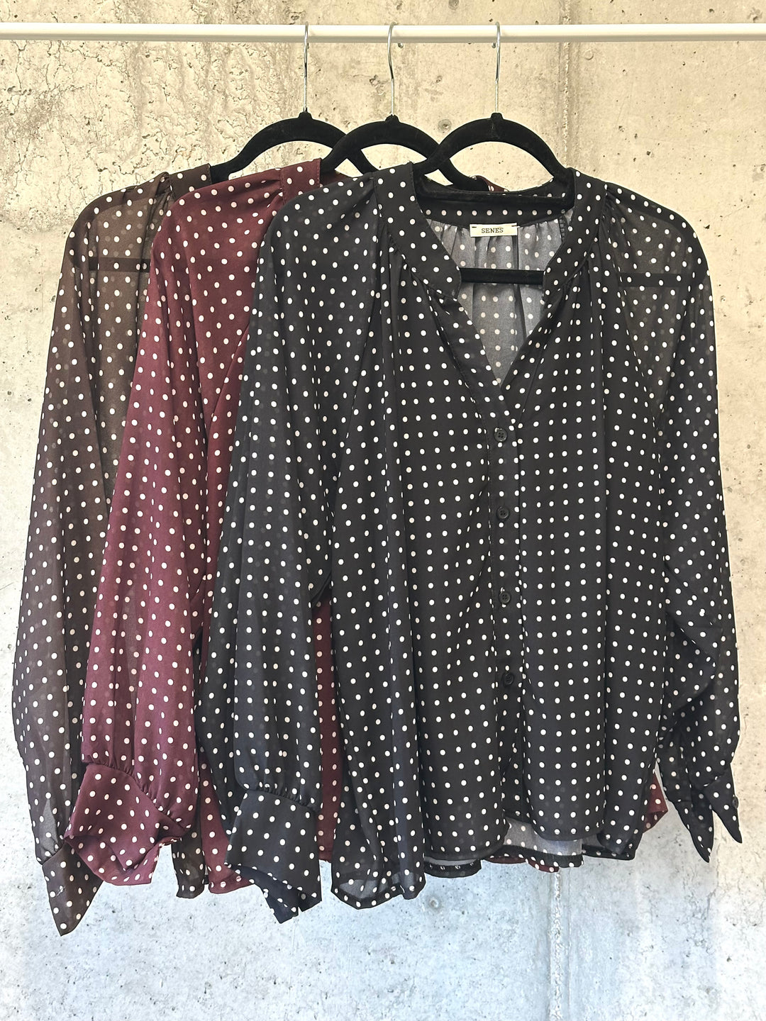 Ultra fließende Bluse mit Punkten (38/42) MADE IN 🇮🇹
