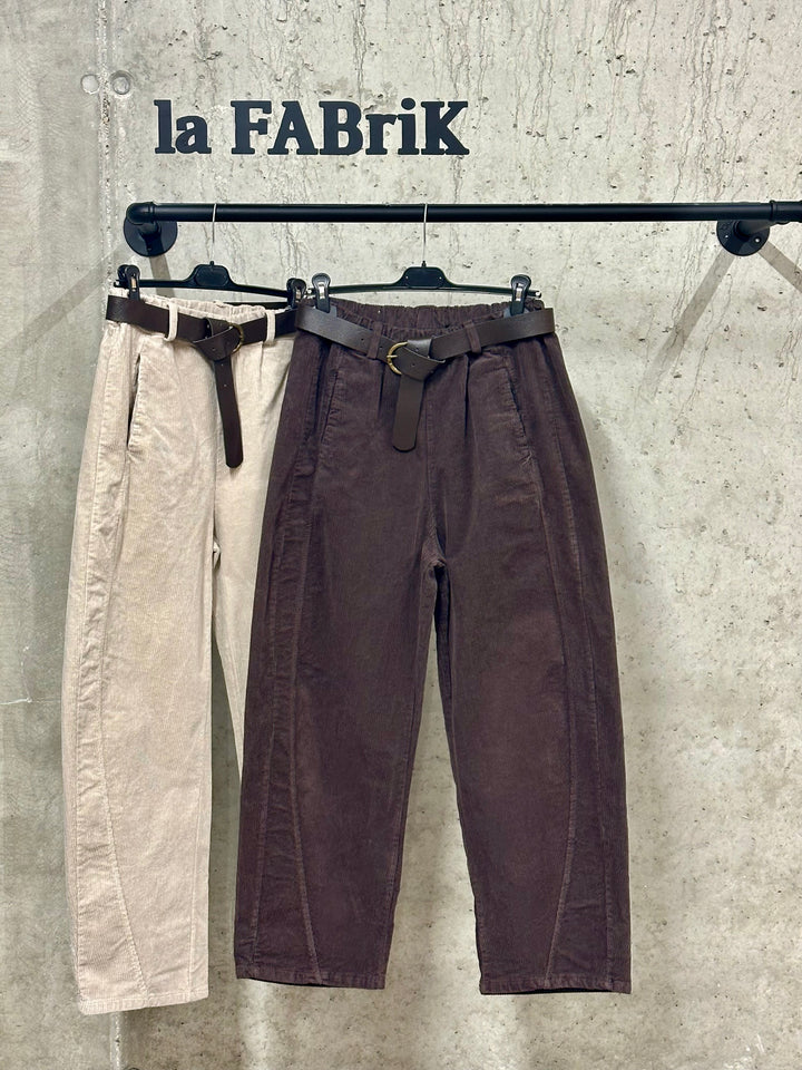 Pantalon ballon en velours côtelé "Lucien" 40/44 MADE IN ITALY