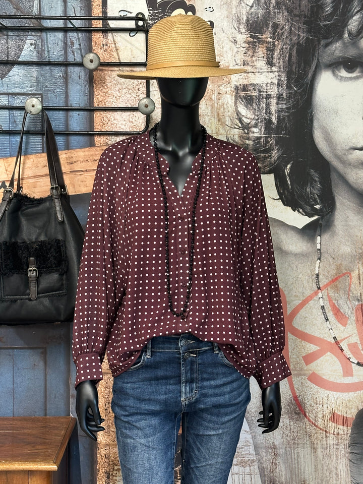 Ultra fließende Bluse mit Punkten (38/42) MADE IN 🇮🇹