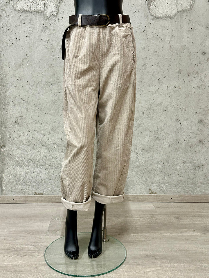 Pantalon ballon en velours côtelé "Lucien" 40/44 MADE IN ITALY