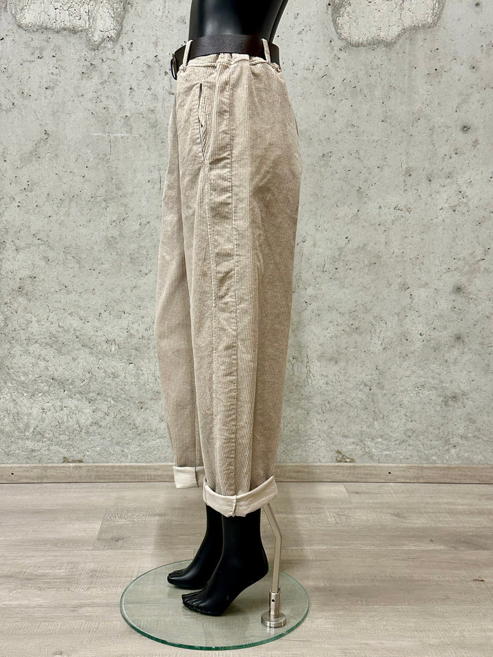 Pantalon ballon en velours côtelé "Lucien" 40/44 MADE IN ITALY