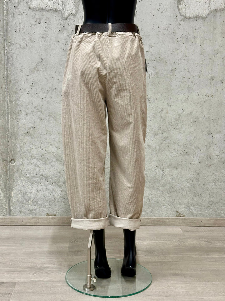 Pantalon ballon en velours côtelé "Lucien" 40/44 MADE IN ITALY