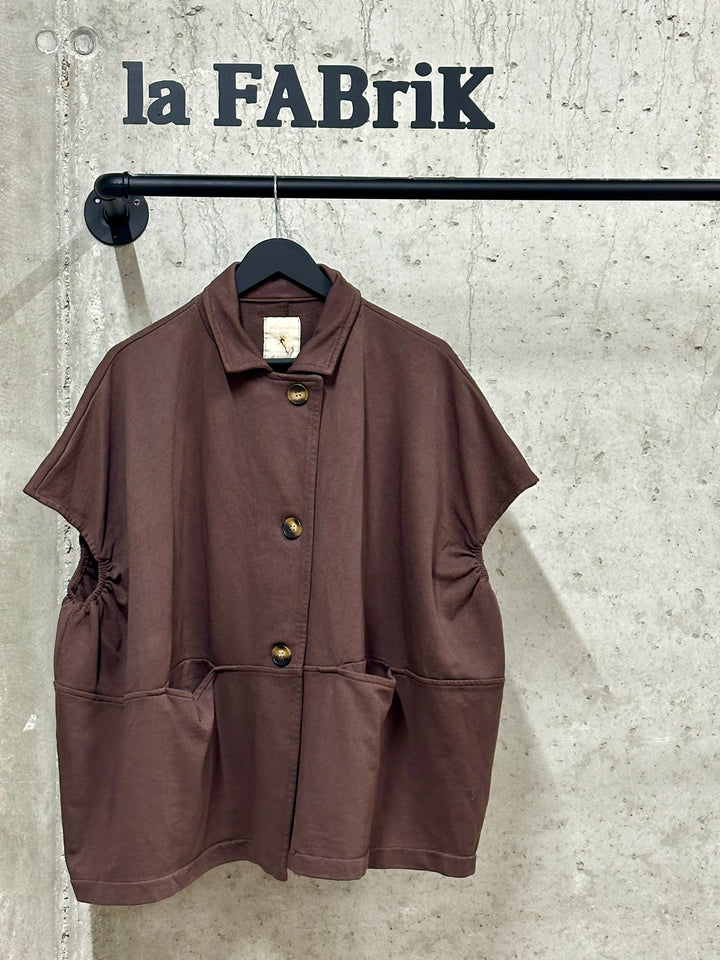 Gilet oversize "Augustin" 100% coton (42/48) MADE IN ITALY