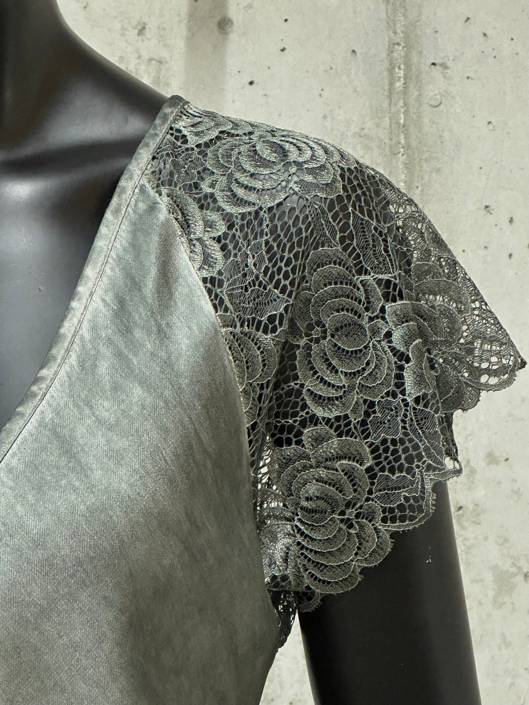 Top 100% viscose "Esteban" manches courtes dentelle 38/42 MADE IN ITALY