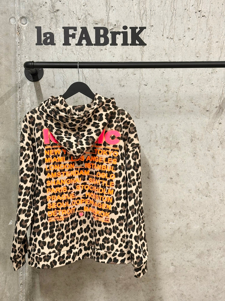 Sweat à capuche "Murphy" motif Léopard (38/42) MADE IN ITALY