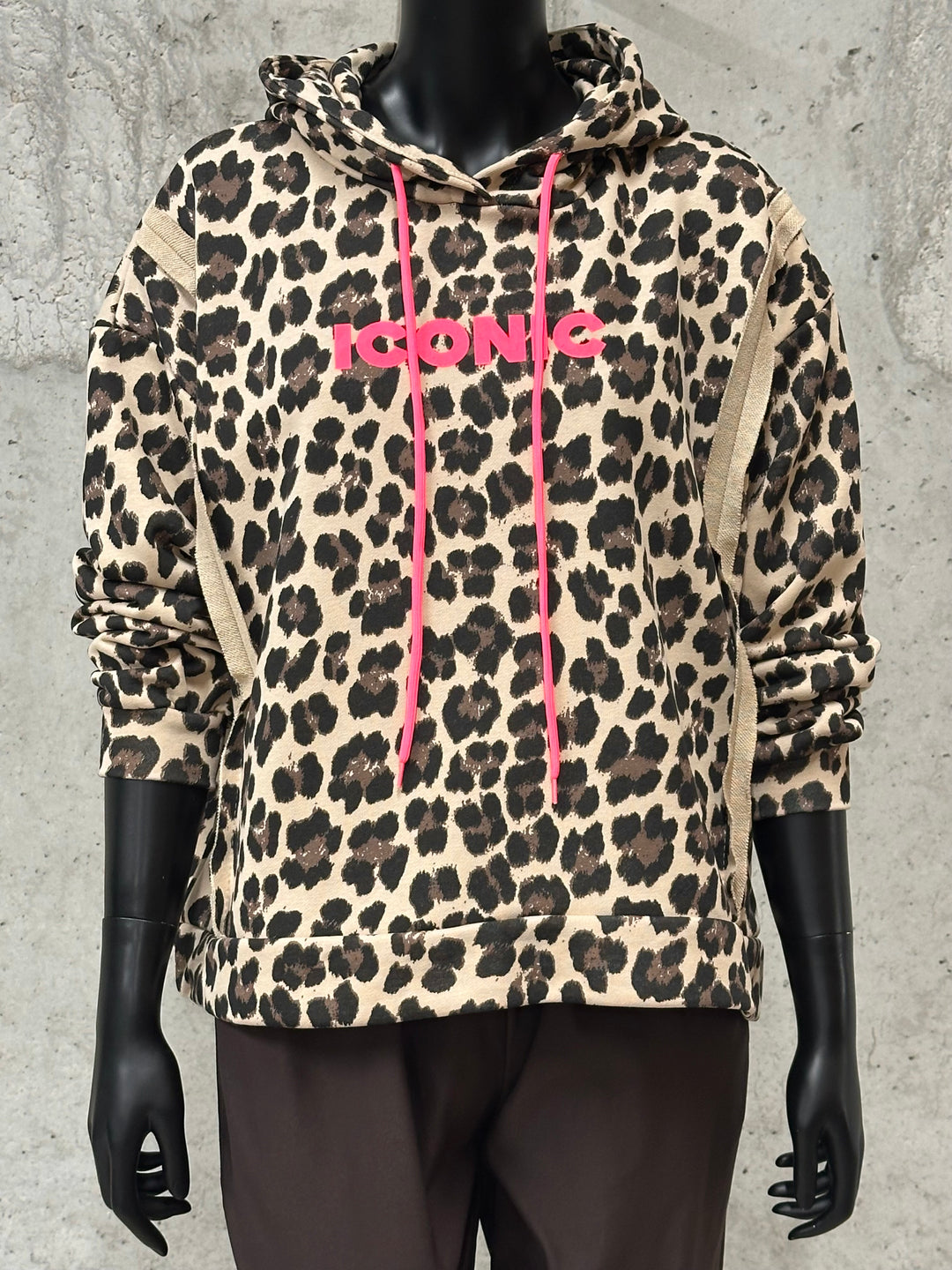 Sweat à capuche "Murphy" motif Léopard (38/42) MADE IN ITALY