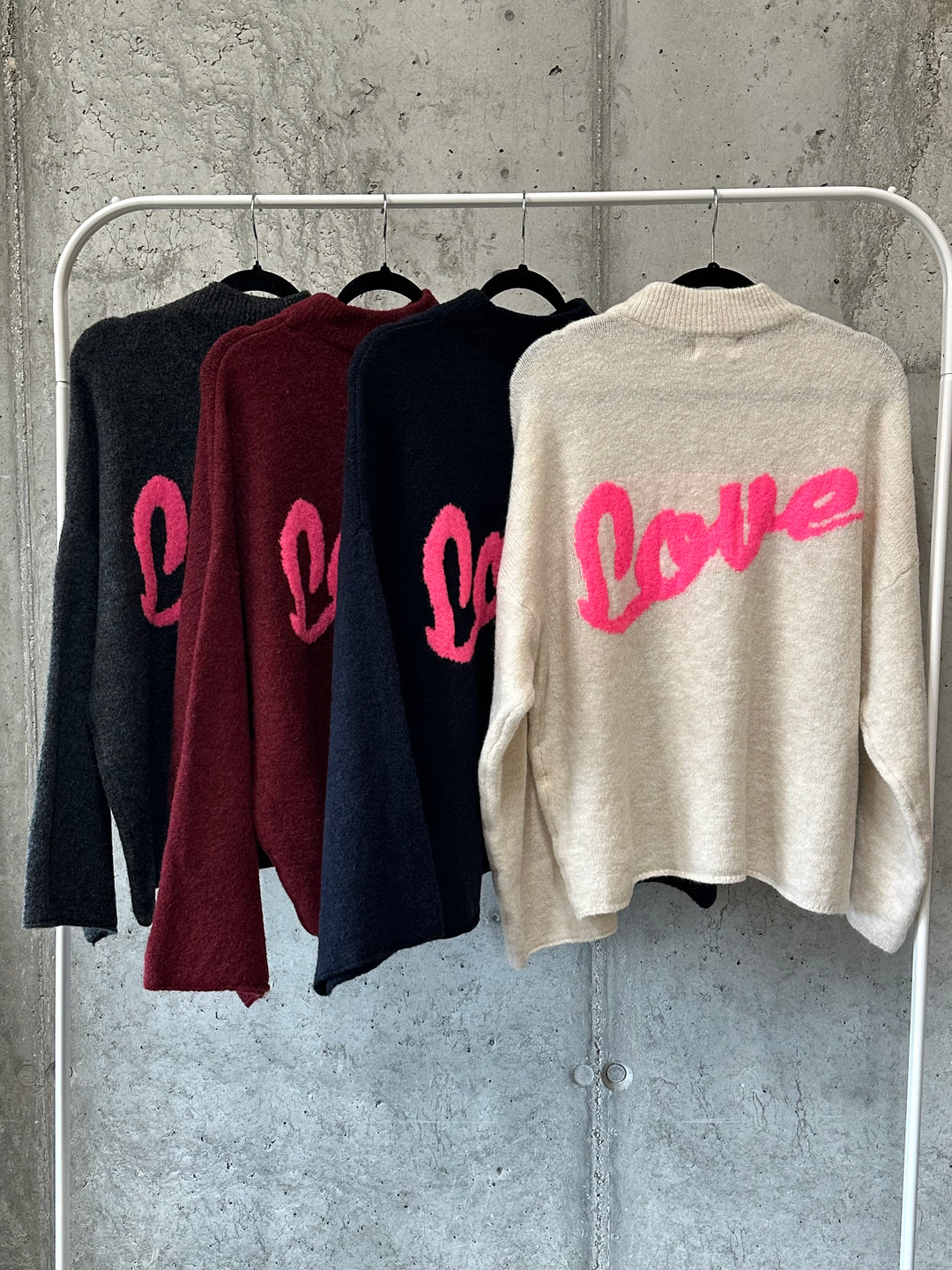 Strickpullover "Love" Stehkragen (38/42) MADE IN 🇮🇹