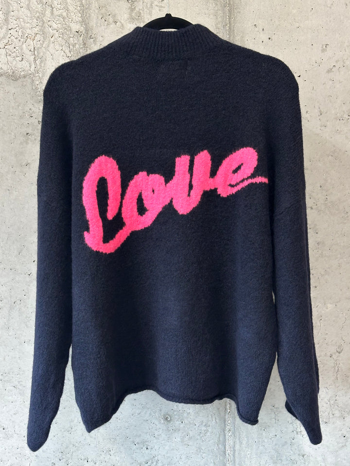 Strickpullover "Love" Stehkragen (38/42) MADE IN 🇮🇹