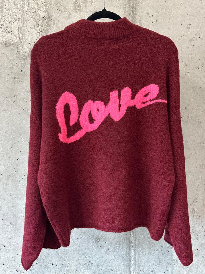 Strickpullover "Love" Stehkragen (38/42) MADE IN 🇮🇹