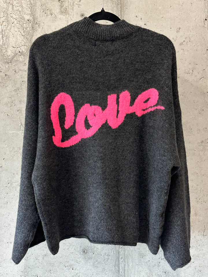 Strickpullover "Love" Stehkragen (38/42) MADE IN 🇮🇹