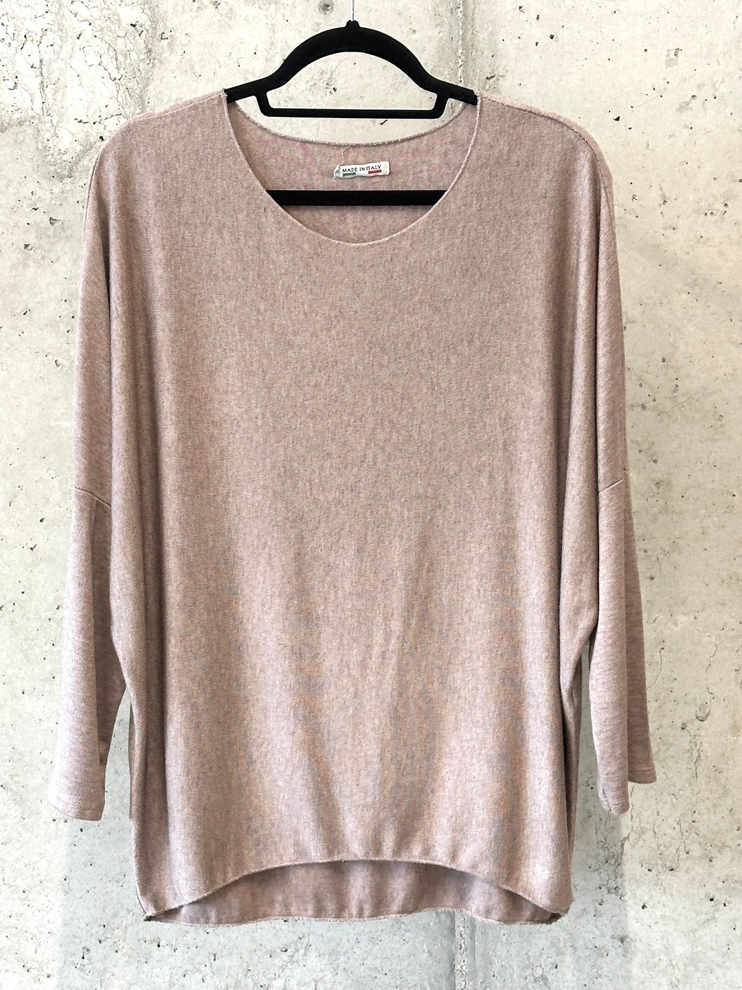 Pullover mit Rundhalsausschnitt fließend & basic (38/42) MADE IN 🇮🇹