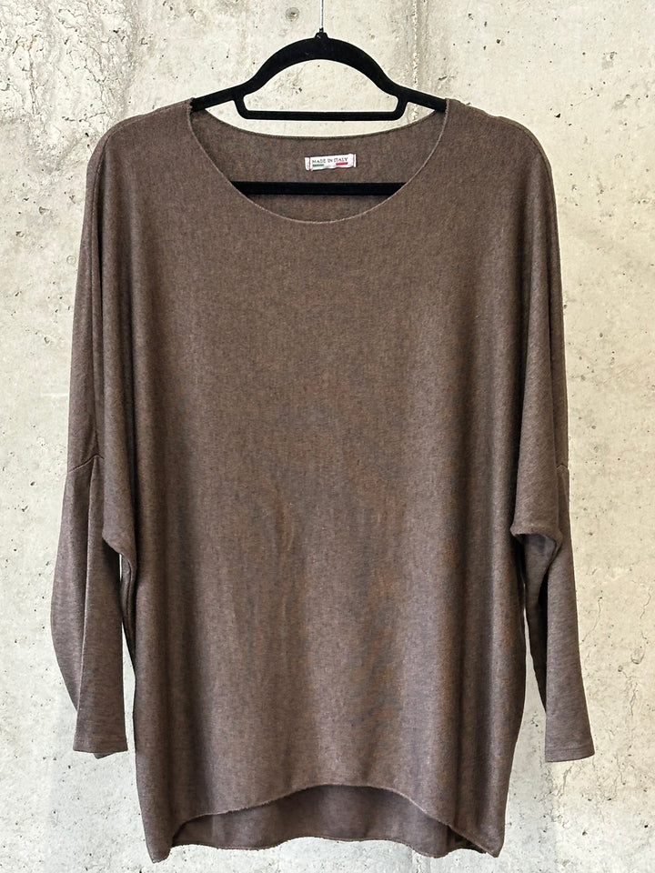 Pullover mit Rundhalsausschnitt fließend & basic (38/42) MADE IN 🇮🇹