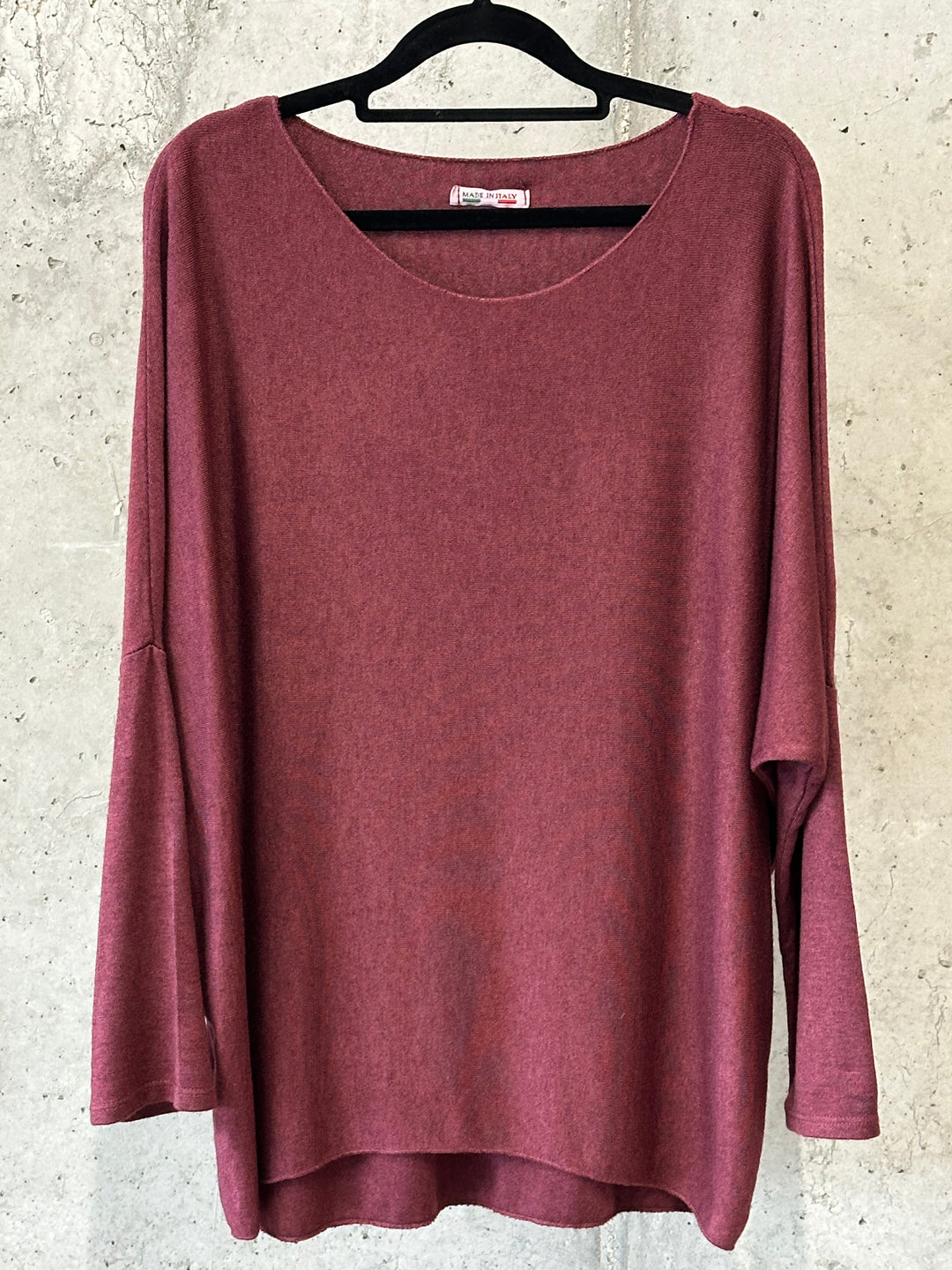 Pullover mit Rundhalsausschnitt fließend & basic (38/42) MADE IN 🇮🇹