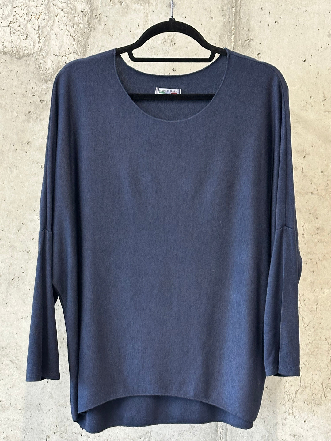 Pullover mit Rundhalsausschnitt fließend & basic (38/42) MADE IN 🇮🇹