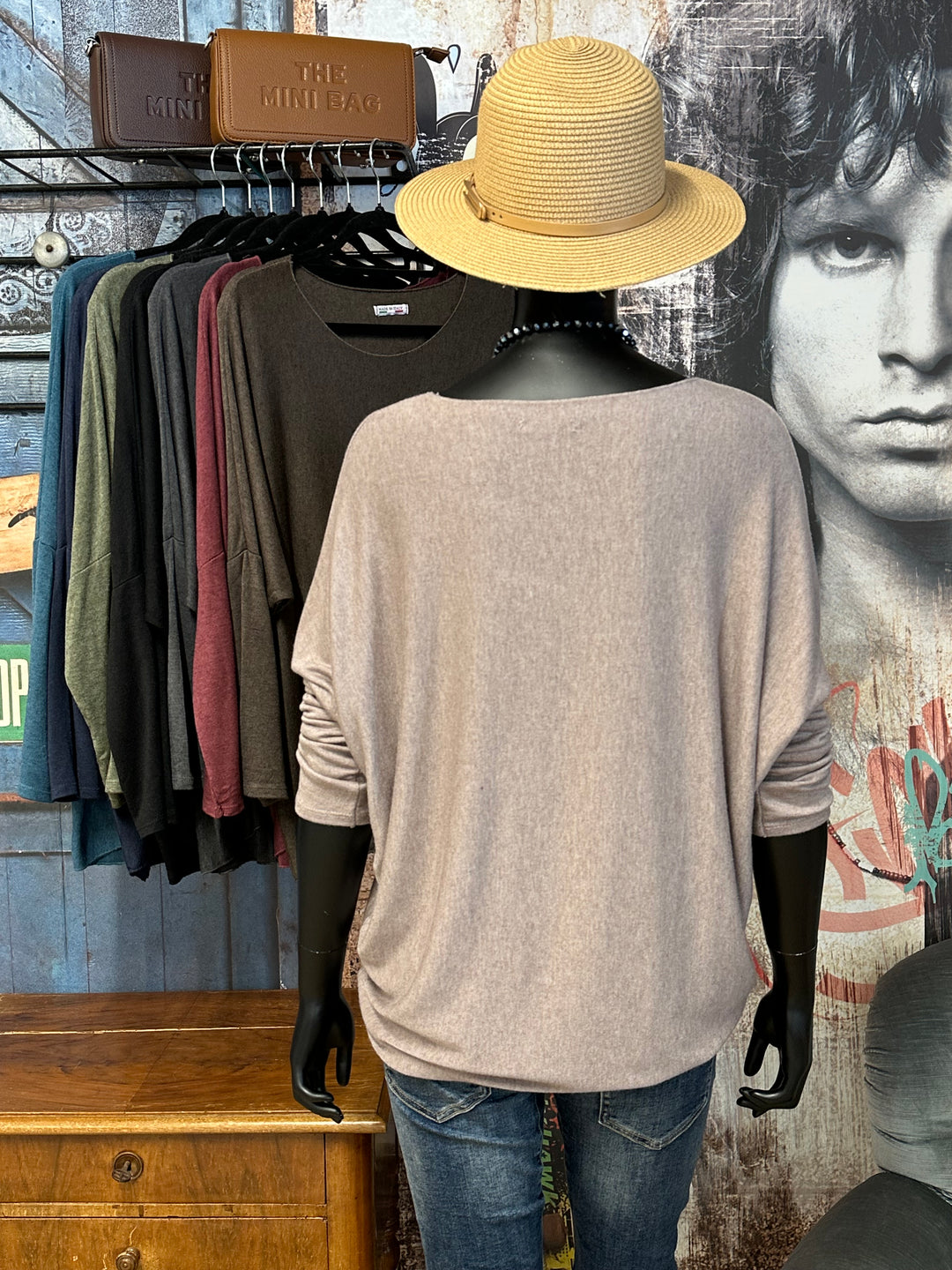 Pullover mit Rundhalsausschnitt fließend & basic (38/42) MADE IN 🇮🇹