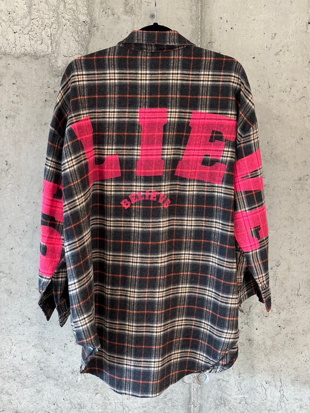 Langes kariertes Hemd "BELIVE" (42/48) MADE IN 🇮🇹