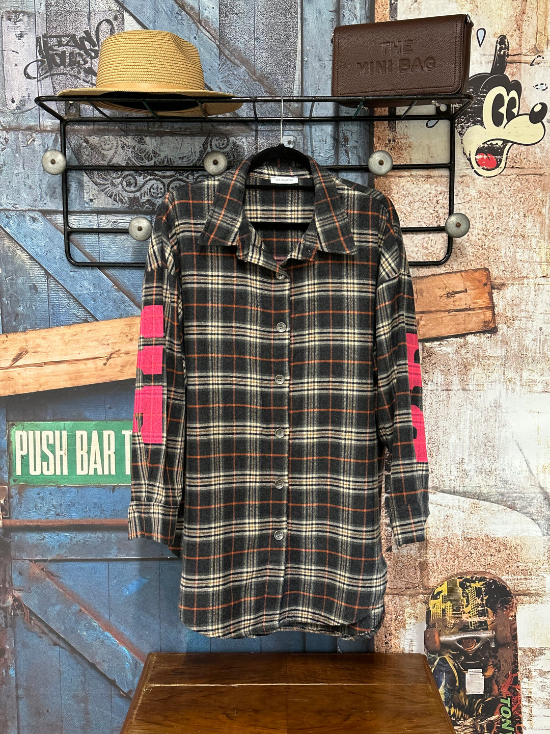 Langes kariertes Hemd "BELIVE" (42/48) MADE IN 🇮🇹