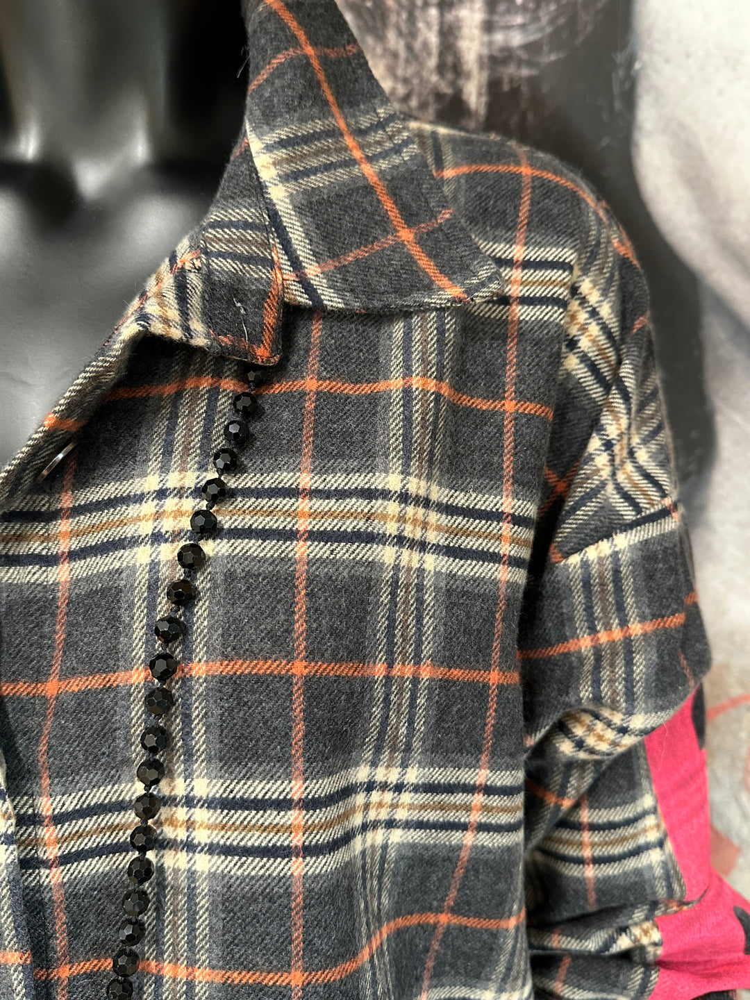 Langes kariertes Hemd "BELIVE" (42/48) MADE IN 🇮🇹