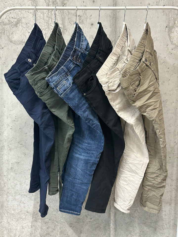 Stretch-Jeans mit elastischem Bund ( XS ➡️ XL)