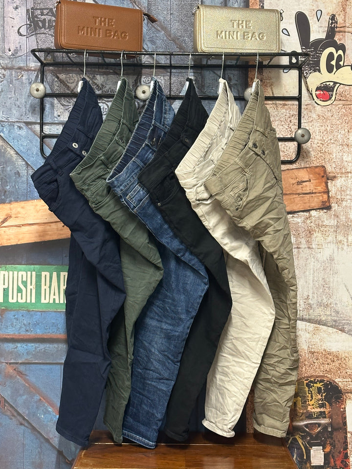 Stretch-Jeans mit elastischem Bund ( XS ➡️ XL)