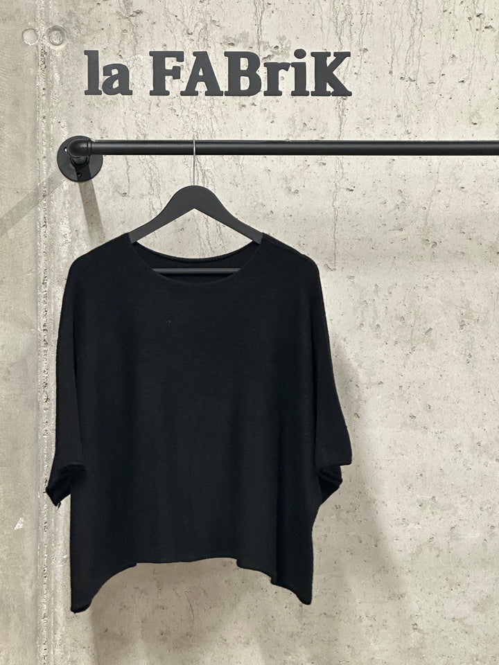 Pull manches courtes court & oversize "Camélia" (42/48) MADE IN ITALY