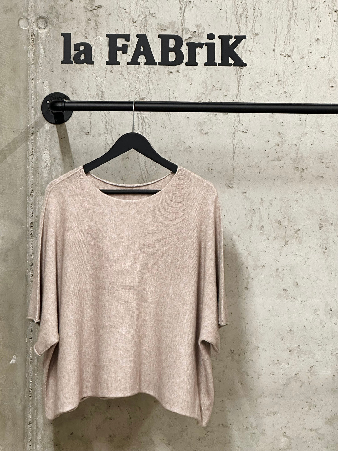 Pull manches courtes court & oversize "Camélia" (42/48) MADE IN ITALY
