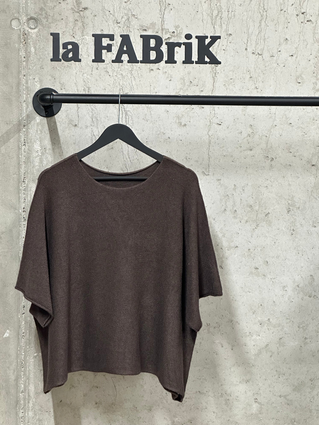Pull manches courtes court & oversize "Camélia" (42/48) MADE IN ITALY